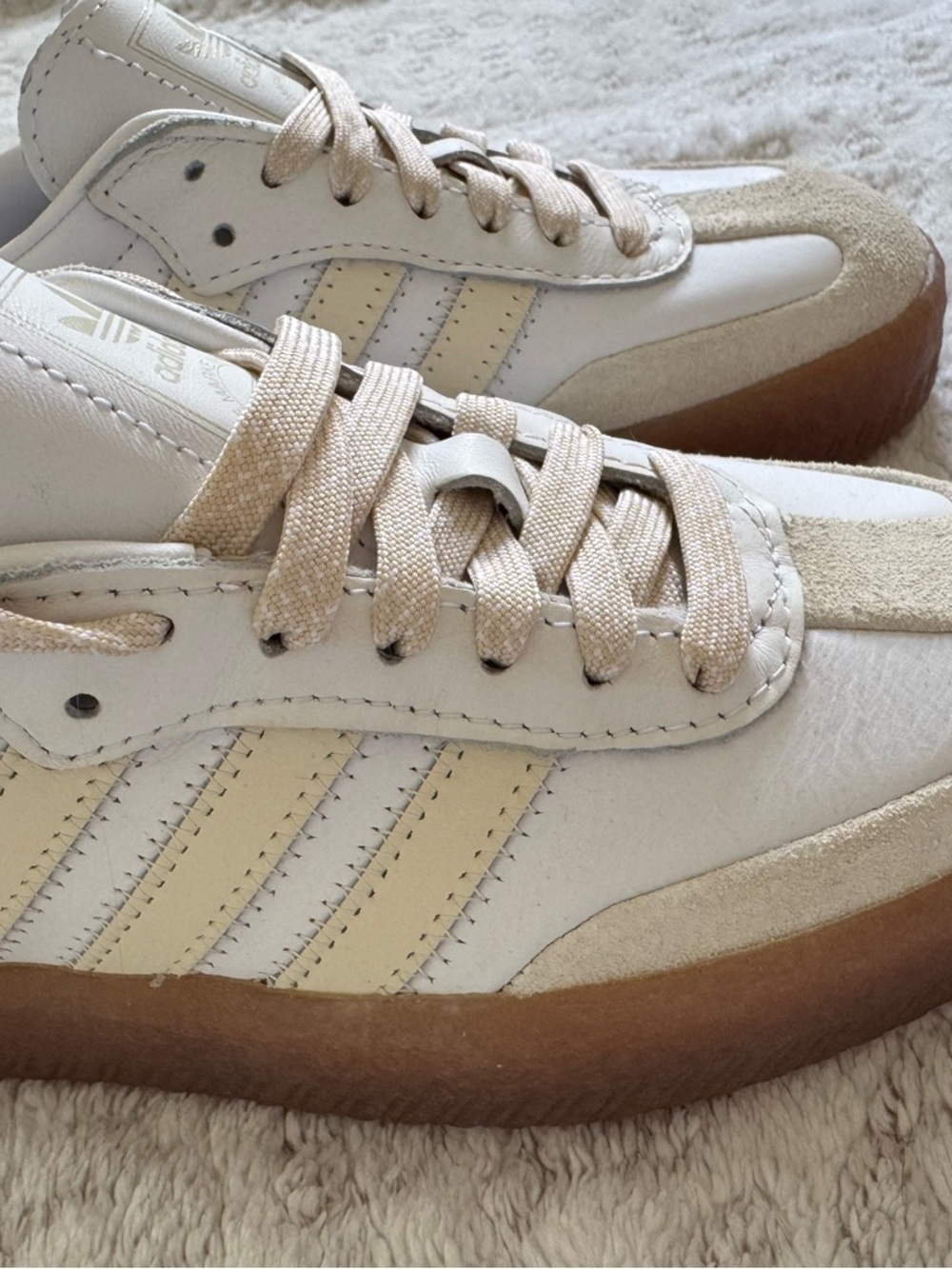 adidas Cream & Gum Classic Leather Trainers